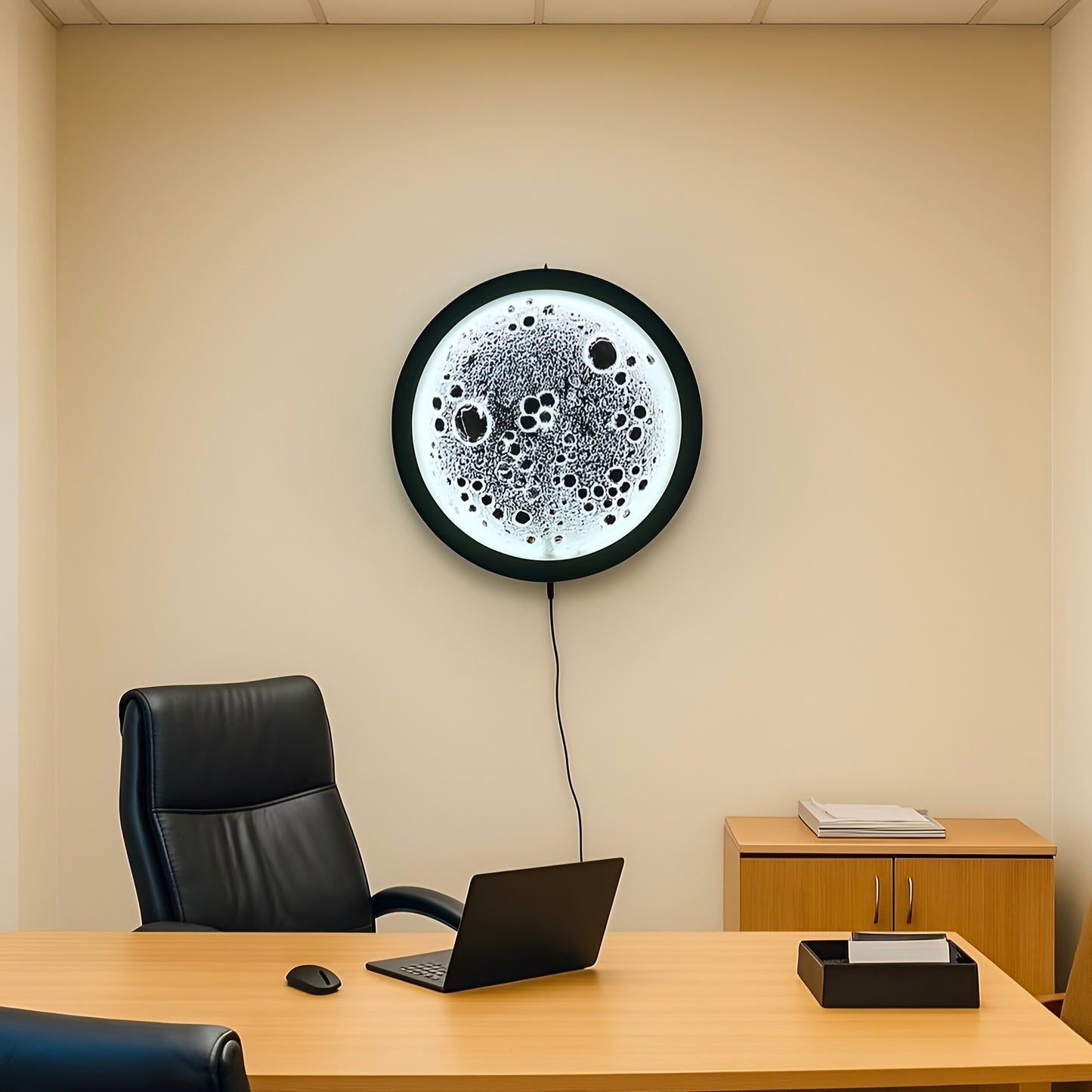 Premium 3D Moon Night Wall Lamp | Handmade Wooden LED Light for Bedroom & Home Décor