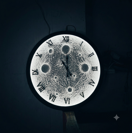 🌙 Moon Clock – Unique Glow Wall Clock | Modern Home Decor