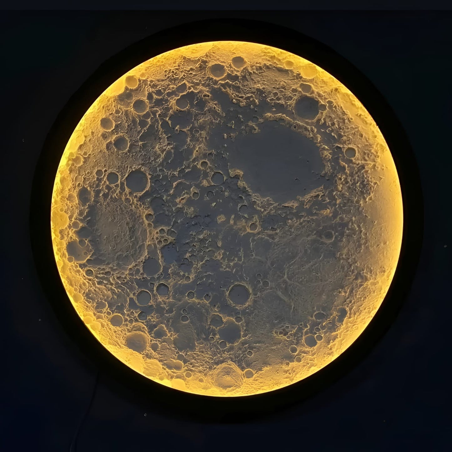 Premium 3D Moon Night Wall Lamp | Handmade Wooden LED Light for Bedroom & Home Décor