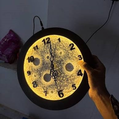 🌙 Moon Clock – Unique Glow Wall Clock | Modern Home Decor
